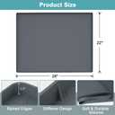 Under Sink Mat 28" x 22", Silicone Under Kitchen Sink Mat, Waterproof Under Sink Protector Mat, Shelf Liners Cabinet Liner for Kitchen and Bathroom, Gray