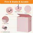 Chrislley Double Laundry Hamper with Lid, 140L Laundry Basket 2 Section