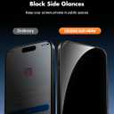 UNBREAKcable iPhone 15 Privacy Screen Protector 2-Pack, Upgraded Dual-Tempered Glass + 2 Camera Lens Protectors, 25 Anti-Spy, Military-Grade 9H+, HD Clear, Anti-Fingerprint, 6.1 Inch