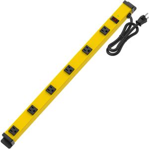 TiFFCOFiO Metal Power Strip, 6 Widely Space Outlets, Wall Mountable Power Strip Surge Protector, 6 FT Extension Cord,15A/1875W, ETL Listed