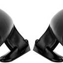 Fydun Pair of Rear View Mirror Oval Side ABS Shell Vintage Car Left Side Mirror