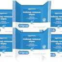 Amazon Basics Makeup Remover Wipes, Fragrance and Alcohol-Free, Gentle Cleansing, Removes Waterproof Mascara, Dermatologist Tested, 25 Count, Pack of 5
