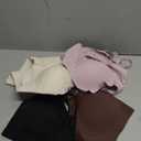 DEANGELMON V Neck Bra Padded Seamless Adjustable Straps Bralettes Everyday Basic Sleeping Bras Multiple Pack Size M