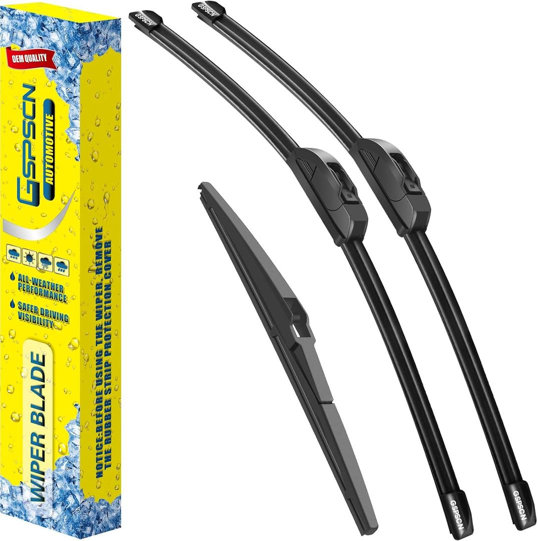 GSPSCN 3 Wipers Replacement for Mitsubishi Mirage 2023-2014 /Scion xA 2006-2004 Original Equipment Windshield Wiper Blades 24"+16"+12" (set of 3) J hook