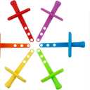 Aichoof Rainbow Ice Pop Molds, 6 Reusable Popsicle Sticks And 6 Food Storage Freezer Bags, BPA Free