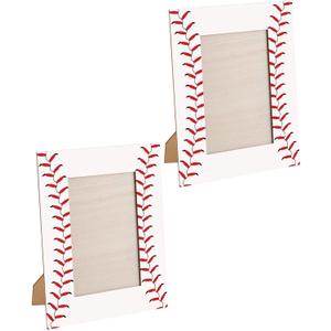 Denylo pro 2 Pcs Baseball Picture Frame 4x6 Inch Baseball Tabletop Picture Frame Sports Theme Photo Frame Wood Frame Gifts for Fathers Day Team Player Women Men Athletes