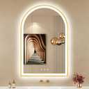 24"x36" Arched LED Lighted Bathroom Mirror with Lights