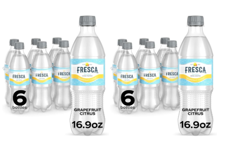 Fresca Grapefruit Citrus Sparkling Soda Water | Bottles | 16.9 fl oz | 12 Pack BB 23 Feb 2026