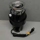 DC Garbage Disposal 3/4 HP Quiet (60dB) with Cord & Dishwasher Hookup for Kitchen Sink Food Waste, 6-Stage Grinding, 3-Bolt, 2700RPM, Continuous Feed, Titanium Stainless Steel, 10-Year Warranty