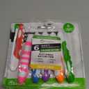 Portable Folding Toothbrush Kit - Built-in Cover, Collapsible, Multi-color (6 Pack Soft-Multicolor)