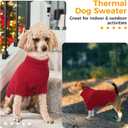 Lelepet Dog Sweater Turtleneck Pet Knitwear Pullover Dog Sweater for Small Dogs Cats Warm Doggy Sweatshirt Outfit for Fall Winter Cozy Pet Clothes for Indoor & Outdoor Walking, Chihuahua, Pomeranian (XS, Red)