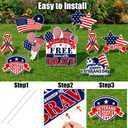 Hahood 9 Pieces Happy Veterans Day Yard Sign Decorations Waterproof Thank You Veterans Party Yard Signs with 18 Stakes Plastic Lawn Sign for Veterans Day Party Garden Lawn Outdoor Decor