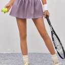 Fisoew Womens Tennis Skirt Built-in Shorts Workout High Waisted Active Running Skorts Skirts with Pockets (Pink, S)