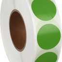 Dot Stickers Removable Colored 1 Inch 2pcs (Green)