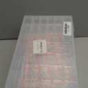 4pack 36 Grids Plastic Clear Organizer Box Bead Storage Containers with Adjustable Dividers for Craft Jewelry Fishing Tackles Parts Storage with 4 Sheets Label Stickers