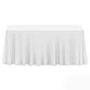 Tablecloths for Wedding/Banquet/Restaurant - Rectangular Polyester Fabric Table Cloths - White, Size 64x74 Inch