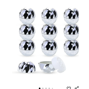 longway 0.24Oz (7ml) Empty Lip Balm Sphere Containers | Screw Cap Lipstick Tubes/Chapstick Tubes/Chapstick Holder for Lip Gloss & BPA FREE (Pack of 10 (Silver)