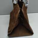 Suede Tote Bag for Women,Women's Suede Purse Vintage Top Handle Bag,Fashion Shoulder Satchel Bag for Office Travel (Coffee-large-without Strap)