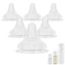 Silicone Nipple for Pigeon Bottle,Size LL,Fast Flow Baby Bottle Nipples,9m+ 6 Count