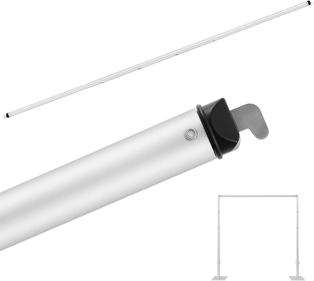 Dunzy 8-10 ft Double Layer Adjustable Crossbar and Hangers for Use with Pipe and Drape Kit Pipe and Drape Crossbar for Backdrop Stand, Background Curtain and Wedding Decor