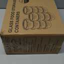 GULFLIN 12 Pack Small Glass Food Storage Containers with Lids Airtight, 13oz Leak-Proof Meal Prep Containers Set, Freezer to Microwave Safe, Dishwasher Safe