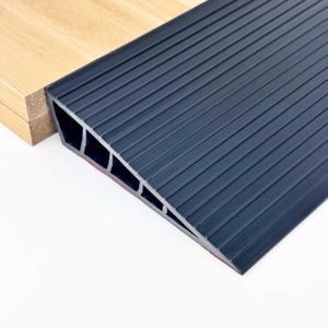 1" Rise 2 PCS Rubber Threshold Ramp for Doorways, 800 LBS Capacity, 39.4" Cuttable Non-Slip Wheelchair Door Ramp for Bathroom, Garage, Home Entrance (Black, 3.3Ft)