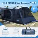 WildFinder 5-9 Person SUV Tent, Screen Porch and Awning, 14.1x9.2x6.9 FT, 5-9p SUV Back