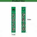 2 x 2026 Graduation Decorations Green Congrats Grad Banner Class of 2026 Banner for Any Schools or Grades 2026 Graduation Party Decorations