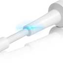 Adjustable Door Stoppers for Bottom of Door, 3.07-4.45 in Aluminum White Door Stop for Wall with Silicone Tip, Screw & Adhesive Installation