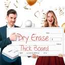 Dry Erase Giant Check for Presentation - 32" x 16" - Oversized Big Checks for Presentations - Novelty Large Fake Blank Prop for Play, Donation, Awards, Fundraisers