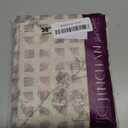 jinchan Gray Floral Kitchen Curtains 30 Inch Linen Tier Curtains Farmhouse Cafe Half Window Drapes Over Sink Light Filtering Grey on Beige for Living Room Laundry RV Rod Pocket 2 Panels