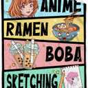 Anime Blanket Gifts for Girls Kawaii Anime Decor for Women Anime Ramen Boba Sketching Flannel Blanket Anime Lover Stuff, Luxurious Warm and Cozy for S 40X50 Inch for Kids/Child