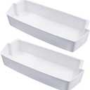 2 Pack 2187172 Door Shelf Bin Replacement for Frigidaire Whirlpool Kenmore Amana Roper Estate Replace PS328468 AP3853103 WP2187172 2187194K AP6006028 PS986890