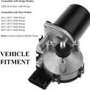 Front Windshield Wiper Motor Compatible with Ram 1500 2500 3500 4500 5500 2011-2017 | Ram 1500 2009-2010 Replace 4-Pin Wiper Motor 68050422AA, 68050422AC