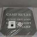 Stupell Industries Camp Rules If You Get Lost Funny Giclee Framed Wall Art, Design by Daphne Polselli (17L" x 17W")