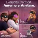 Eye Mask for Sleep with Ultimate Travel Case & Ear Plugs - DeepSpace Blackout Sleep Mask for Women Men, Side Sleeper Adjustable Eye Cover, Zero Eye Pressure, Memory Foam Eye Mask for Travel