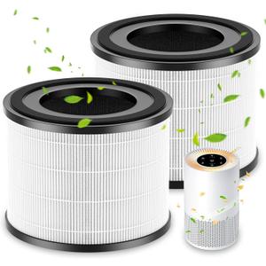 AP-S0610L Replacement Filter Compatible with MOOKA AP-S0610L Air Puri-fier, Efficient Air Filter, 3-Stage Filtration System, 2 Pack