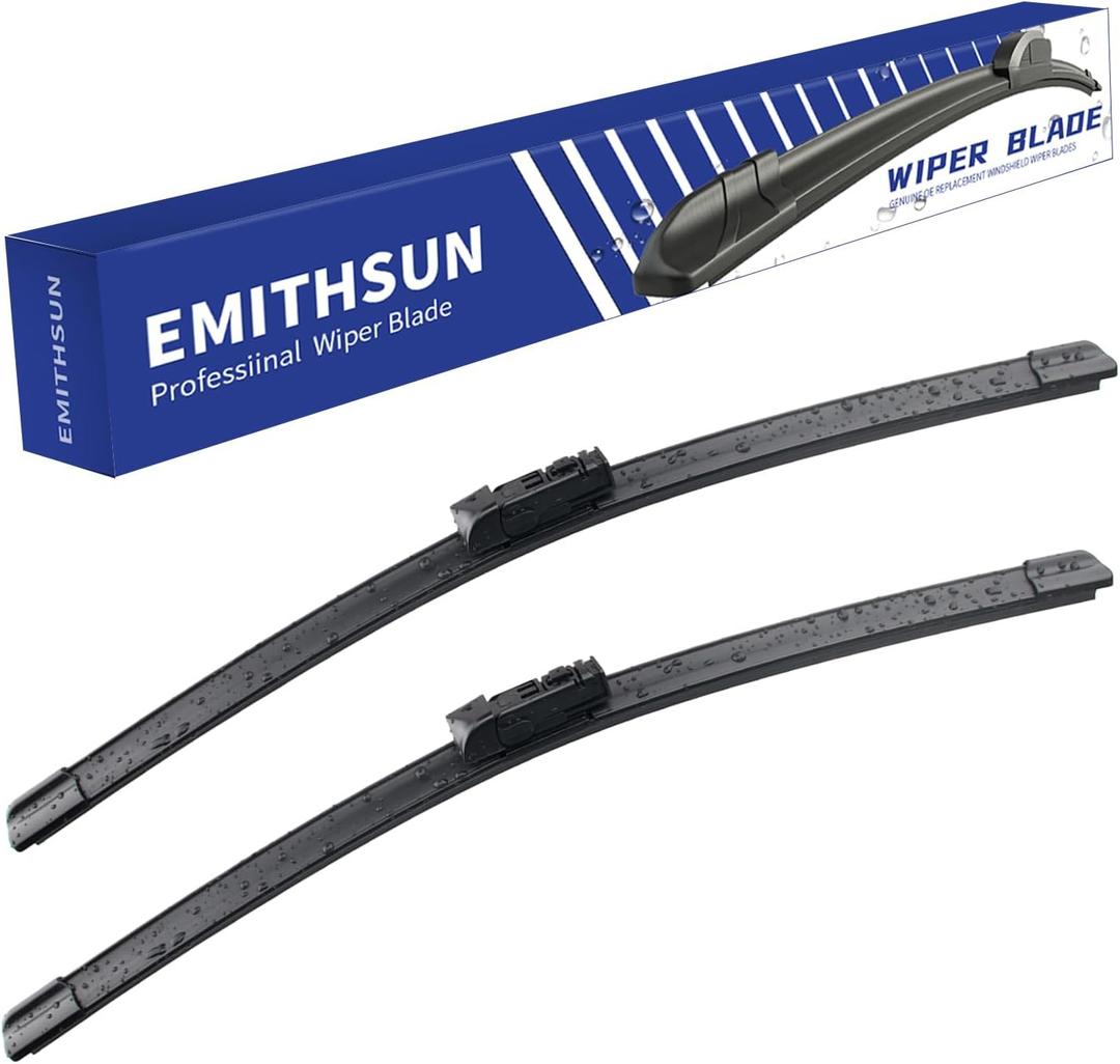 EMITHSUN Windshield Wiper Blades Replacement for Honda Civic Coupe 2 Door 2005-2011,That Meet OEM Quality Front Wipers Blade Set for My Car-28"+24"(Set of 2)