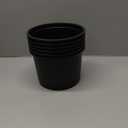 findmall Short 2 Gallon Premium Nursery Plastic Planter Flower Herb Vegetable Garden Grow Pots with Drainage Holes for Outdoor and Indoor Use, Black, 10 Pack