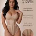 Mesh Corset Waist Trainer for Women Shapewear for Women Tummy Control Compression Bodysuit Waist Cincher (M)