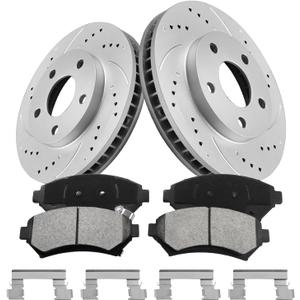 Anpulsero Front Brakes and Rotors Kit Vented Compatible with Select Buick, Chevrolet,Oldsmobile and Pontiac Models,LeSabre,Century,Grand Prix,Montana,Regal,Venture,Bonneville,Silhouette,10.9in(278mm)