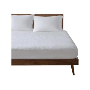 Sleep Philosophy Queen Mattress Pad, Cotton Mattress Protector Classic Cloud Quilted Bed Cover, All Natural Breathable Mattress Topper Fitted Pocket Fits Up to 18", Machine Washable, White