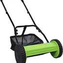 Push Lawn Mower, 16-Inch 5-Blade Walk-Behind Manual Push Reel Lawn Mower - Cordless, Adjustable Height for Effortless Yard & Garden Grass Cutting