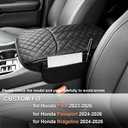 Custom for Center Console Cover Honda Pilot 2023-2025 2026,Honda Ridgeline/Passport 2024 2025 2026 Armrest Cover Accessories PU Leather Armrest Seat Box Cover Protector with Pockets Storage Bag