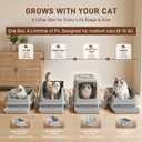 BEST JAJA 4-in-1 Enclosed Stainless Steel Cat Litter Box with Lid, Grey, 
Size	X-Large