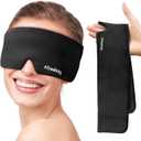 Cooling Eye Mask, Cold Eye Mask for Puffiness, Reusable Ice Eye Masks for Dark Circles And Puffy Eyes, Relieve Your Migraines and Headaches with Gel Eye Masks Therapy, Long-Lasting Comfort, Black