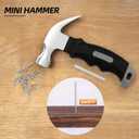2 x 200 Pcs Hardware Nails Double Head Skirting Nails with Mini Claw Hammer Set with 4 Tools - Invisible Seamless Baseboard Screws for Solid Wood Trim, Double-Sided Installation