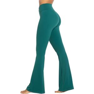 Sunzel Womens Flare Leggings No Front Seam Flare Yoga Pants with Tummy Control Crossover High Waist - 28" / 30" / 32" / 34" (XL)