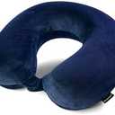 Travelsmart Travel Neck Pillow - Lightweight Fleece Casing U-Shaped Stuffable Memory Foam Travel Pillow for Sleeping and Neck Support, Blue