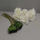 Kimura's Cabin 6pcs White Hydrangea Artificial Flowers Silk Fake Hydrangeas Faux Hydrangea Flowers with Stems for Wedding Bouquets Arrangement Home Table Centerpieces Baby Shower Party Decoration